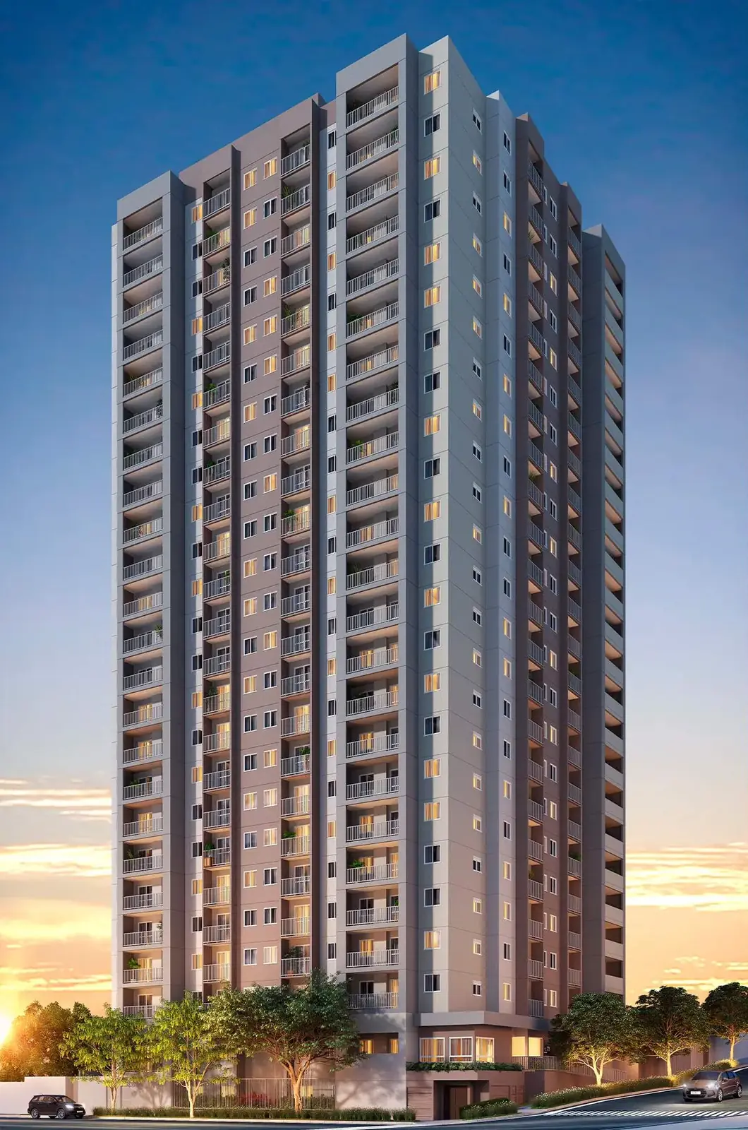 Fachada do Home 375 Vila Sônia – perspectiva ilustrada