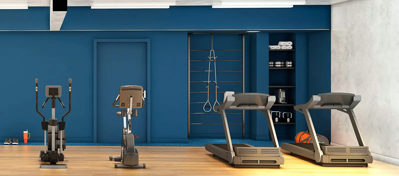Academia – 50 m² do Home 375 Vila Sônia – perspectiva ilustrada
