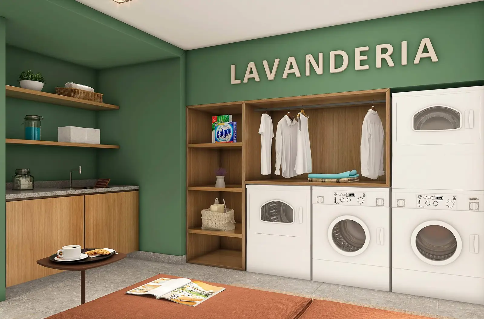 Lavanderia* do Home 375 Vila Sônia – perspectiva ilustrada
