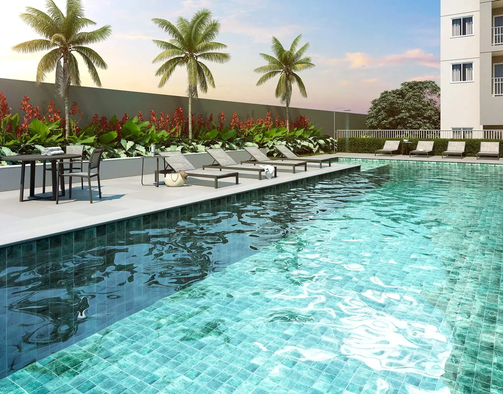Piscina do Home 375 Vila Sônia – perspectiva ilustrada